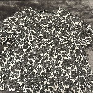 Lane Bryant Blouse, black and white, size 18/20